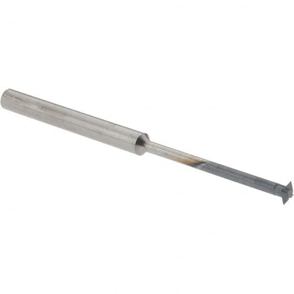 Accupro - 1/8° 1/8" Cut Diam, 0.036" Cut Width, 1/8" Shank, Solid Carbide Double-Angle Cutter - Apex Tool & Supply