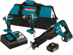 Makita - 18 Volt Cordless Tool Combination Kit - Includes Hammer Drill, Impact Driver & Circular Saw, Lithium-Ion Battery Included - Apex Tool & Supply
