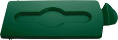 Rubbermaid - Rectangle Lid for Use with 23 Gal Rectangular Recycle Containers - Green, Polypropylene, For Slim Jim Trash Cans - Apex Tool & Supply