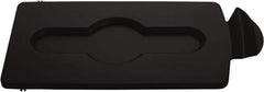 Rubbermaid - Rectangle Lid for Use with 23 Gal Rectangular Recycle Containers - Black, Polypropylene, For Slim Jim Trash Cans - Apex Tool & Supply