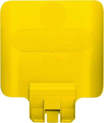 Rubbermaid - Square Lid for Use with 23 Gal Rectangular Recycle Containers - Yellow, Polypropylene, For Slim Jim Trash Cans - Apex Tool & Supply
