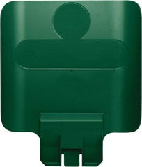 Rubbermaid - Square Lid for Use with 23 Gal Rectangular Recycle Containers - Green, Polypropylene, For Slim Jim Trash Cans - Apex Tool & Supply