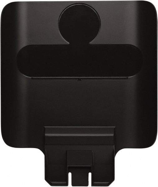 Rubbermaid - Square Lid for Use with 23 Gal Rectangular Recycle Containers - Black, Polypropylene, For Slim Jim Trash Cans - Apex Tool & Supply
