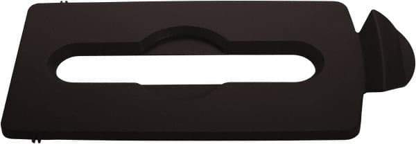 Rubbermaid - Rectangle Lid for Use with 23 Gal Rectangular Recycle Containers - Brown, Polypropylene, For Slim Jim Trash Cans - Apex Tool & Supply