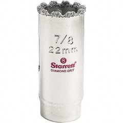 Starrett - 7/8" Diam, 2" Cutting Depth, Hole Saw - High Speed Steel Saw, Toothed Edge - Apex Tool & Supply