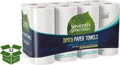 Seventh Generation - Perforated Roll of 2 Ply White Paper Towels - 11" Wide, No Added Dyes or Fragrances, 100% Recycled - Apex Tool & Supply