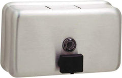 Bobrick - 40 oz Liquid Hand Soap Dispenser - Stainless Steel, Wall Mounted, Silver - Apex Tool & Supply
