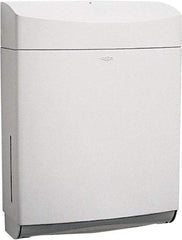 Bobrick - Manual, Plastic Paper Towel Dispenser - 15-1/4" High x 11-1/2" Wide x 4-3/4" Deep, 400 C-Fold or 525 Multi-Fold, Gray - Apex Tool & Supply