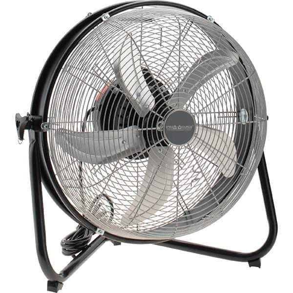 PRO-SOURCE - 18" Blade, 5/64 hp, 1,550, 2,000 & 2,680 CFM, Oscillating Industrial Circulation Fan - Floor Stand, 120 Volts, 3 Speed - Apex Tool & Supply