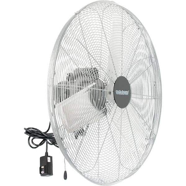 PRO-SOURCE - 30" Blade, 1/4 hp, 5,300, 6,200 & 7,800 CFM, Oscillating Industrial Circulation Fan - Back-Mounted, 120 VAC Volts, 1.60-1.90 Amps, 3 Speed - Apex Tool & Supply