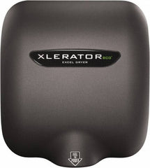Excel Dryer - 500 Watt Graphite Finish Electric Hand Dryer - 208/277 Volts, 2.2 Amps, 11-3/4" Wide x 12-11/16" High x 6-11/16" Deep - Apex Tool & Supply
