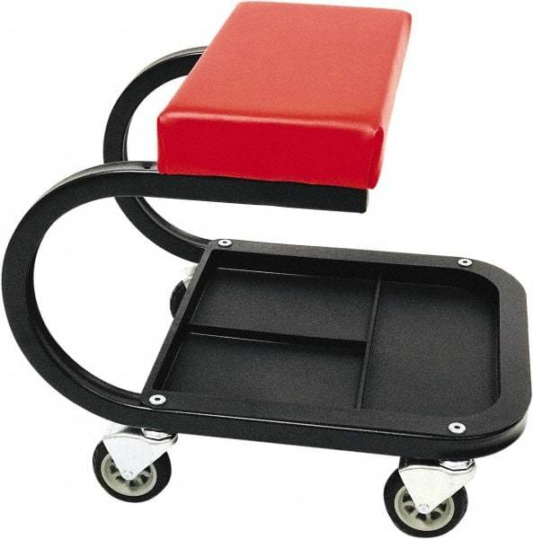 Whiteside - 440 Lb Capacity, 4 Wheel Creeper Seat with Tray - Steel, 15-1/2" Long x 19" High x 14" Wide - Apex Tool & Supply