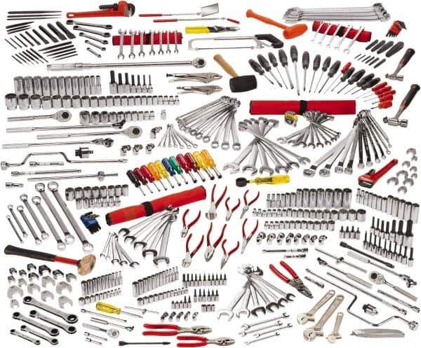 Proto - 497 Piece 1/4, 3/8 & 1/2" Drive Master Tool Set - Comes in Roller Cabinet with Top Chest - Apex Tool & Supply