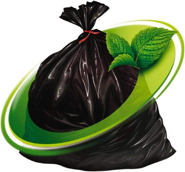 Mint-X - 22µ Thick, Rodent Repellent Trash Bags - High-Density Polyethylene (HDPE), Roll Dispenser, 40" Wide x 48" High, Black - Apex Tool & Supply