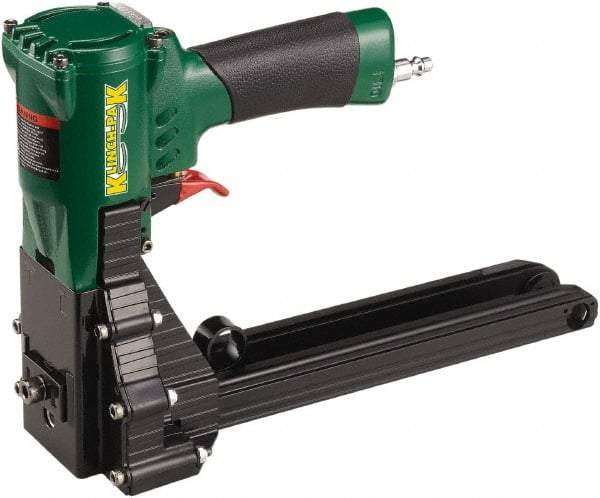 Klinch-Pak - Pneumatic Staple Gun - 1-3/8" Staples, 100 Lb Capacity, Green, Aluminum - Apex Tool & Supply