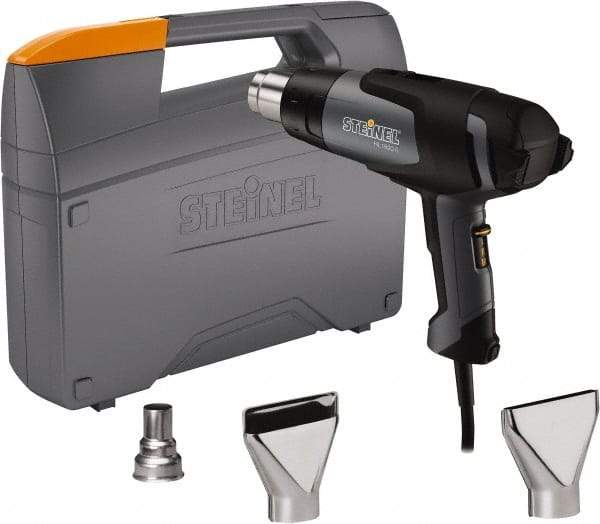 Steinel - 120 to 1,100°F Heat Setting, 4 to 13 CFM Air Flow, Heat Gun Kit - 120 Volts, 12 Amps, 1,400 Watts, 6' Cord Length - Apex Tool & Supply
