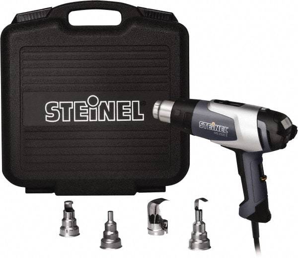 Steinel - 120 to 1,200°F Heat Setting, 4 to 13 CFM Air Flow, Heat Gun Kit - 120 Volts, 13.5 Amps, 1,600 Watts, 6' Cord Length - Apex Tool & Supply
