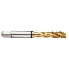 12-28 2B 2-Flute Cobalt Black Ring Semi-Bottoming 45 degree Spiral Flute Tap-TiN - Apex Tool & Supply