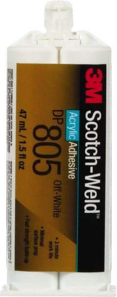 3M - 48.5 mL Cartridge Two Part Acrylic Adhesive - 3 to 4 min Working Time - Apex Tool & Supply