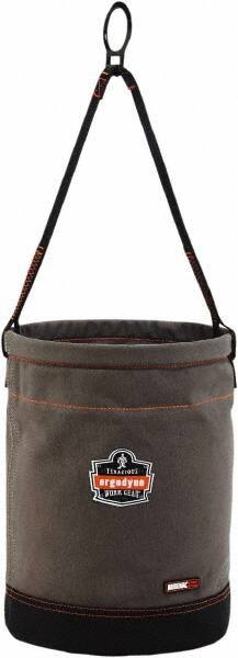 Ergodyne - 1 Pocket Gray Canvas Tool Bucket - 12-1/2" Wide x 12-1/2" Deep x 17" High - Apex Tool & Supply
