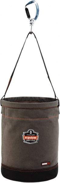 Ergodyne - 1 Pocket Gray Canvas Tool Bucket - 12-1/2" Wide x 12-1/2" Deep x 17" High - Apex Tool & Supply