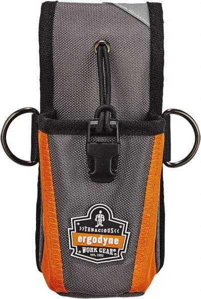 Ergodyne - Radio Holster with 1 Pocket - Ballistic Polyester, Gray - Apex Tool & Supply