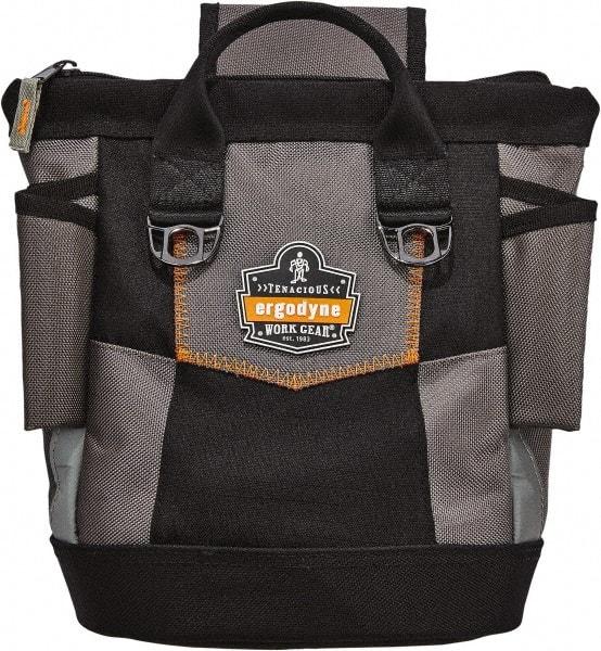 Ergodyne - General Purpose Holster with 10 Pockets - Ballistic Polyester, Gray, 11-1/2" Wide x 13" High x 6" Deep - Apex Tool & Supply