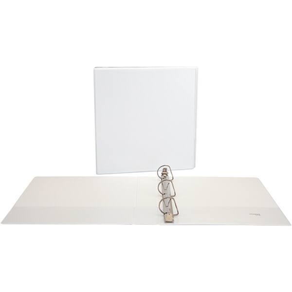 Universal One - 375 Sheet Capacity, 8-1/2 x 11", View Ring Binder - Polypropylene, White - Apex Tool & Supply