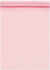 Value Collection - 8" Long x 4" Wide, 2 mil Thick, Self Seal Antistatic Poly Bag - Pink, Standard Grade - Apex Tool & Supply