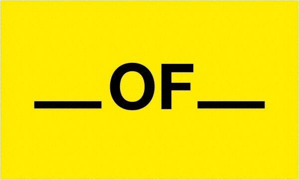 Tape Logic - 5" Long, Fluorescent Yellow Paper Shipping Label - For Multi-Use - Apex Tool & Supply