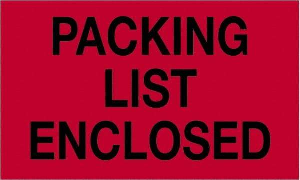Tape Logic - 5" Long, Fluorescent Red Paper Shipping Label - For Multi-Use - Apex Tool & Supply