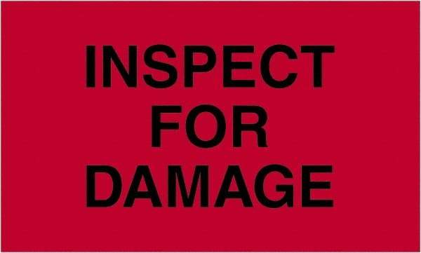 Tape Logic - 5" Long, Fluorescent Red Paper Shipping Label - For Multi-Use - Apex Tool & Supply