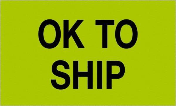 Tape Logic - 5" Long, Fluorescent Green Paper Shipping Label - For Multi-Use - Apex Tool & Supply