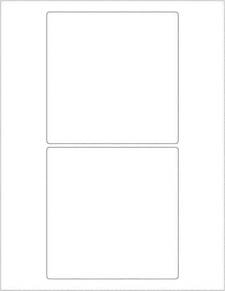 Tape Logic - 5" Long, White Paper Laser Label - For Laser Printers - Apex Tool & Supply