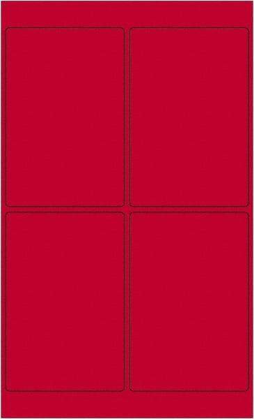 Tape Logic - 6" Long, Fluorescent Red Paper Laser Label - For Laser Printers - Apex Tool & Supply