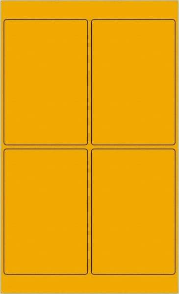 Tape Logic - 6" Long, Fluorescent Orange Paper Laser Label - For Laser Printers - Apex Tool & Supply