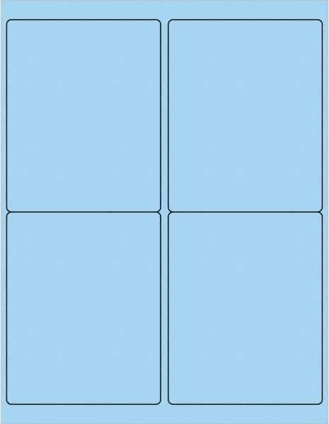 Tape Logic - 5" Long, Pastel Blue Paper Laser Label - For Laser Printers - Apex Tool & Supply