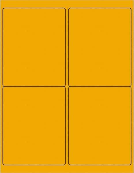 Tape Logic - 5" Long, Fluorescent Orange Paper Laser Label - For Laser Printers - Apex Tool & Supply