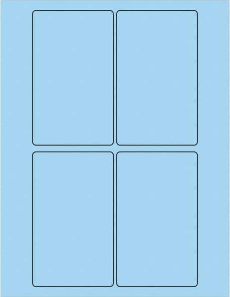 Tape Logic - 5" Long, Pastel Blue Paper Laser Label - For Laser Printers - Apex Tool & Supply