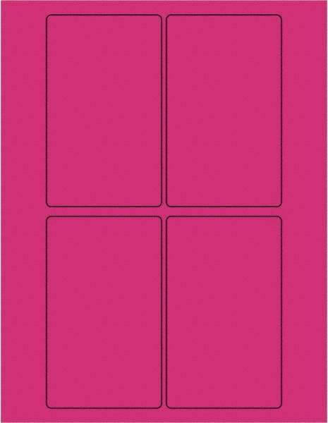 Tape Logic - 5" Long, Fluorescent Pink Paper Laser Label - For Laser Printers - Apex Tool & Supply