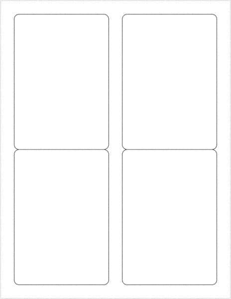Tape Logic - 5" Long, White Paper Laser Label - For Laser Printers - Apex Tool & Supply