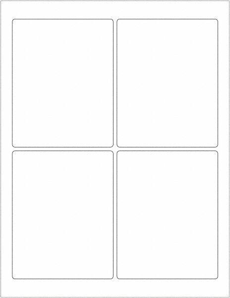 Tape Logic - 4-3/4" Long, White Paper Laser Label - For Laser Printers - Apex Tool & Supply