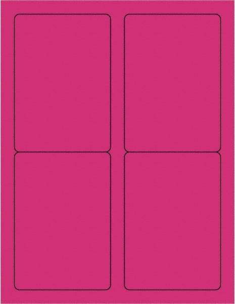 Tape Logic - 5" Long, Fluorescent Pink Paper Laser Label - For Laser Printers - Apex Tool & Supply