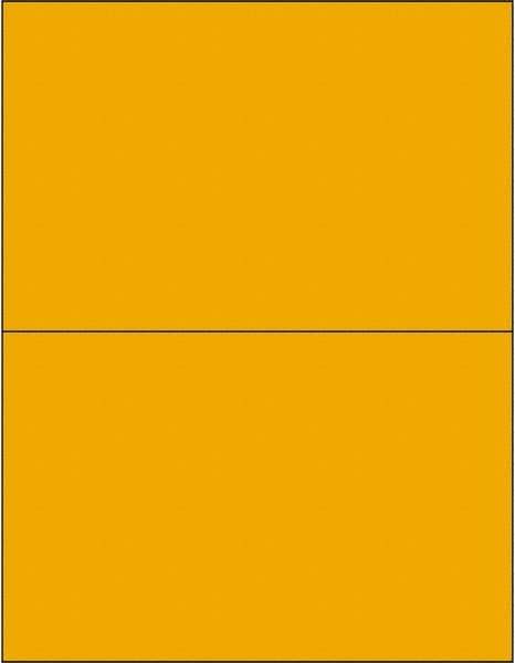Tape Logic - 8-1/2" Long, Fluorescent Orange Paper Laser Label - For Laser Printers - Apex Tool & Supply