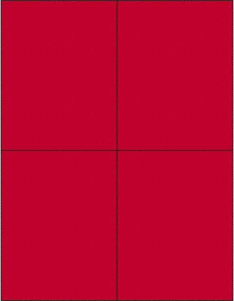 Tape Logic - 5-1/2" Long, Fluorescent Red Paper Laser Label - For Laser Printers - Apex Tool & Supply