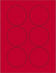 Tape Logic - 3" Long, Fluorescent Red Paper Laser Label - For Laser Printers - Apex Tool & Supply