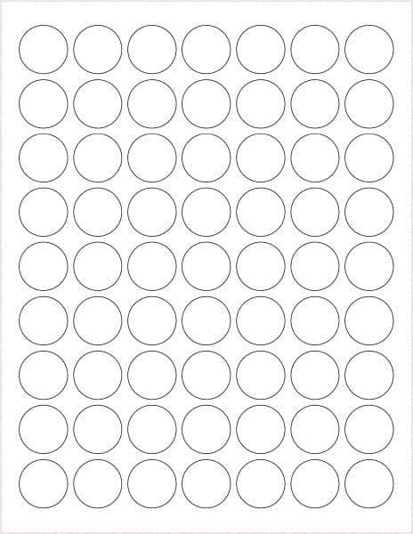 Tape Logic - 1" Long, White Paper Laser Label - For Laser Printers - Apex Tool & Supply