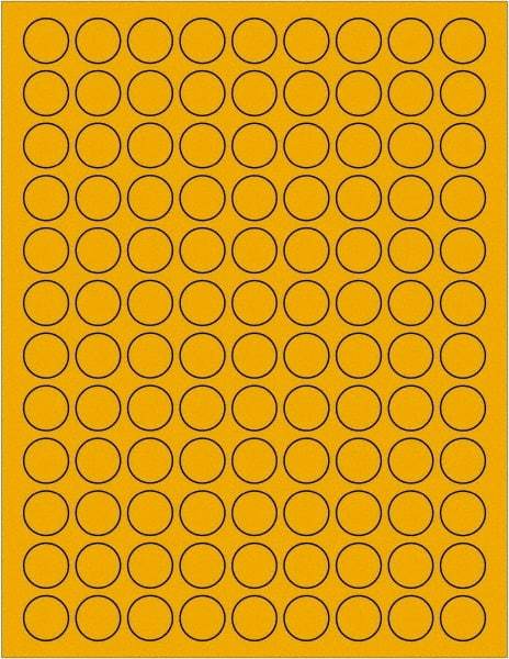 Tape Logic - 3/4" Long, Fluorescent Orange Paper Laser Label - For Laser Printers - Apex Tool & Supply