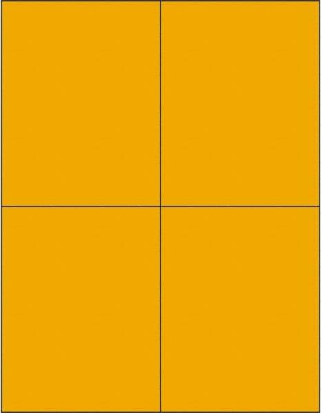 Tape Logic - 5-1/2" Long, Fluorescent Orange Paper Laser Label - For Laser Printers - Apex Tool & Supply