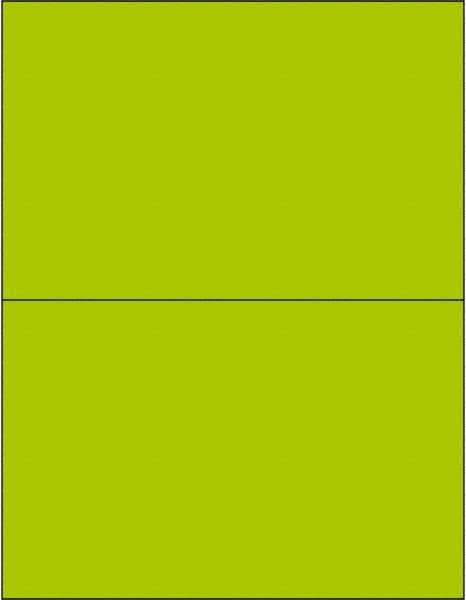Tape Logic - 8-1/2" Long, Fluorescent Green Paper Laser Label - For Laser Printers - Apex Tool & Supply